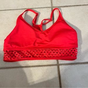 Red Victoria Secret Pink sports bra size large